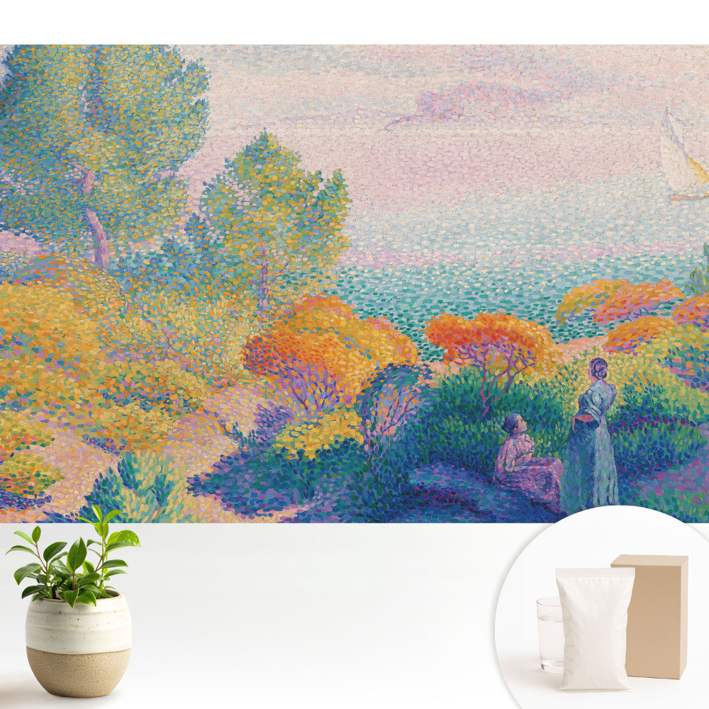 Fototapeta do salonu Impresjonistyczna scena nadmorska w bladych barwach