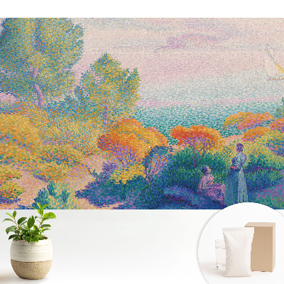 Fototapeta do salonu Impresjonistyczna scena nadmorska w bladych barwach