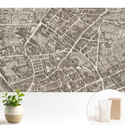 Fototapeta z nadrukiem na flizelinie Klasyczna mapa miasta