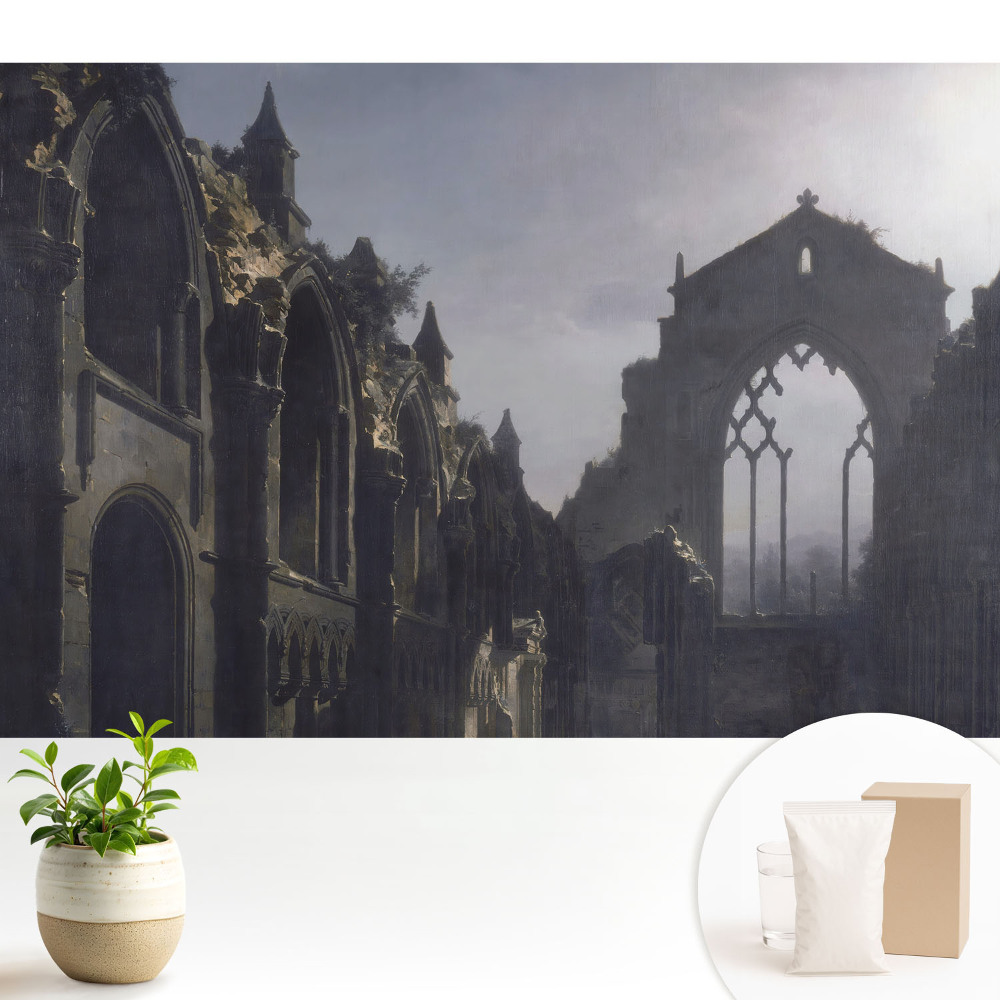 Fototapeta na wymiar do sypialni Gotycka ruina architektonicznie symetryczna