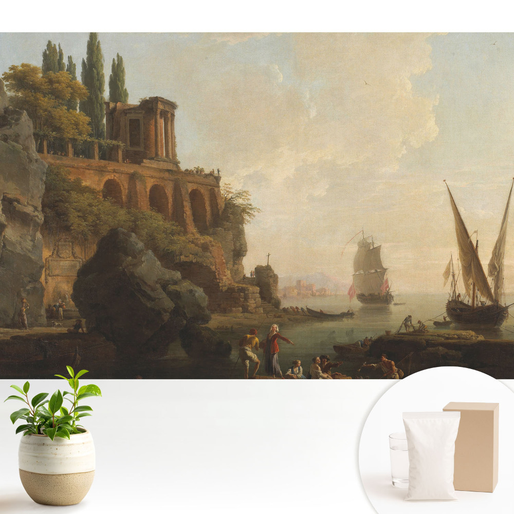 Fototapeta flizelinowa do salonu Klasyczne pejzaże żaglówki wybrzeże