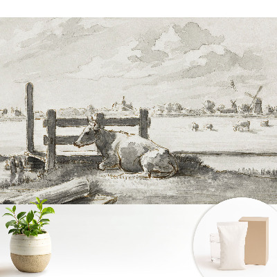 Fototapeta na wymiar do sypialni Sielankowy pejzaż w stylu klasycznym