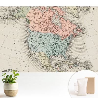 Tapeta fotograficzna flizelinowa Klasyczna mapa Ameryki Północnej