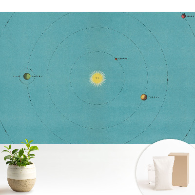 Fototapeta Układ słoneczny retro harmonijny wzór