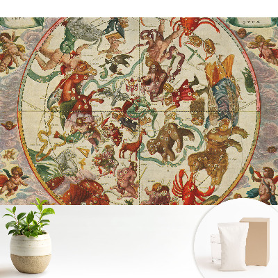 Fototapeta do salonu Kosmogram klasyczny z mitologicznymi postaciami