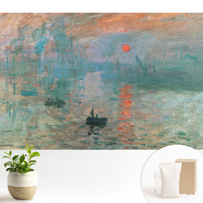 Fototapeta z nadrukiem na flizelinie Impresjonistyczny port o zachodzie słońca