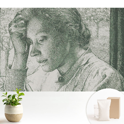 Nowoczesna fototapeta na wymiar Portret kobiety w zadumie