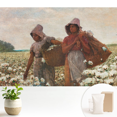 Fototapeta flizelinowa do salonu Rustykalne pole bawełny