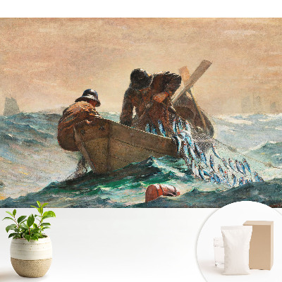 Tapeta fotograficzna flizelinowa Rybacy na wzburzonym morzu