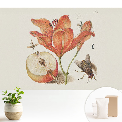 Fototapeta z nadrukiem na flizelinie Kwiaty owady owoce harmonia natury