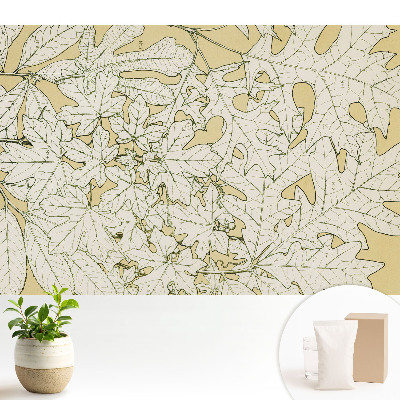 Tapeta fotograficzna flizelinowa Rysunek botaniczny liści drzewa