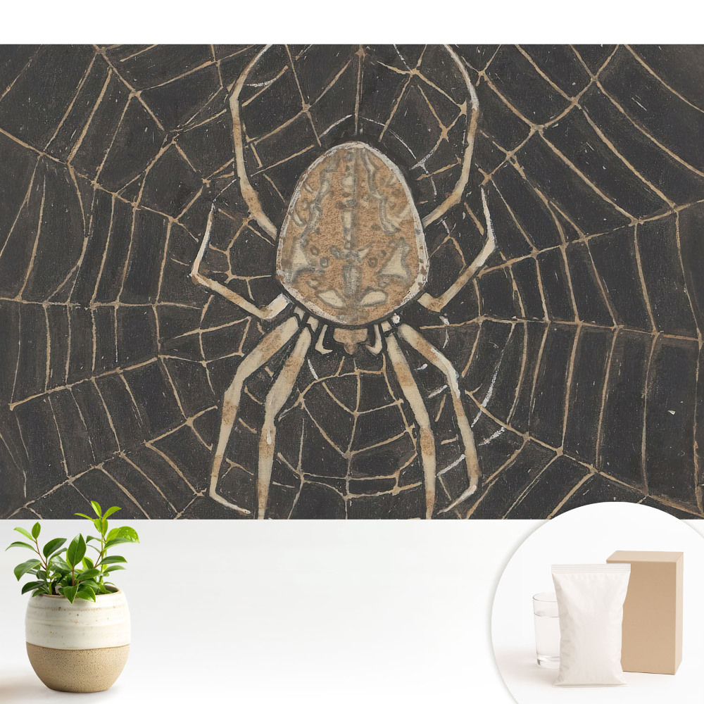 Tapeta fotograficzna flizelinowa Pająk w sieci symetryczna klasyka