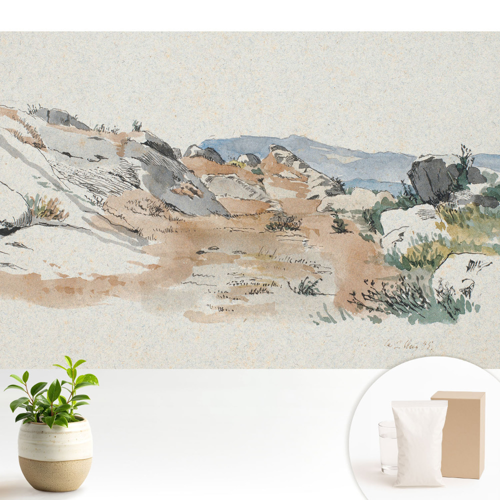 Fototapeta flizelinowa do salonu Skalisty krajobraz spokojny pejzaż delikatna kolorystyka