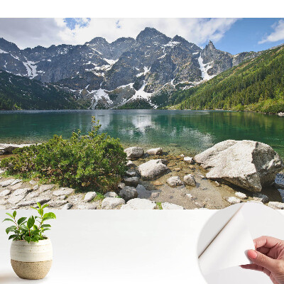 Fototapeta z nadrukiem samoprzylepna Góry odbijające się w jeziorze