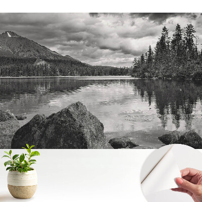 Fototapeta samoprzylepna do salonu Krajobraz górski jezioro drzewa