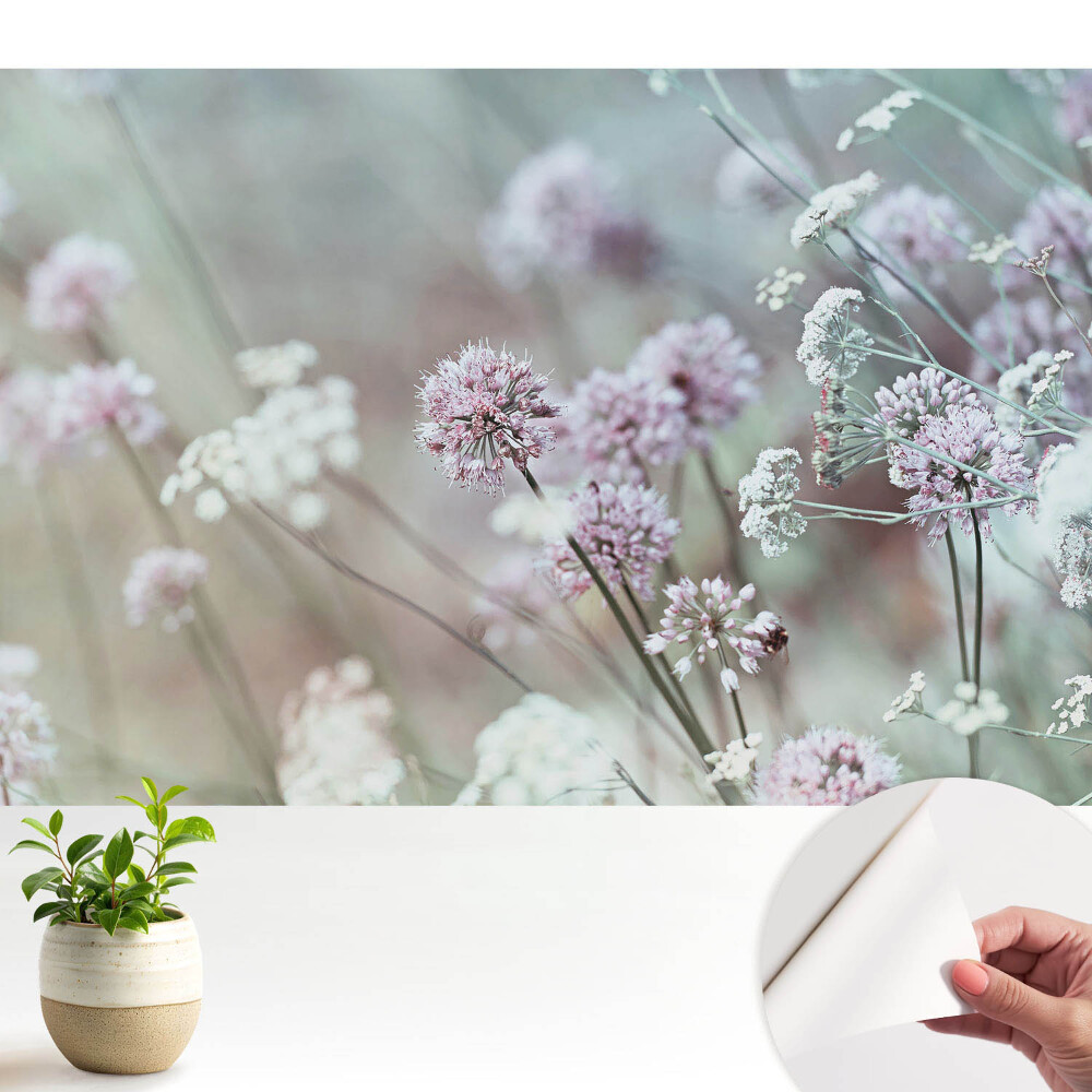 Fototapeta Pastelowe kwiaty w tle natury