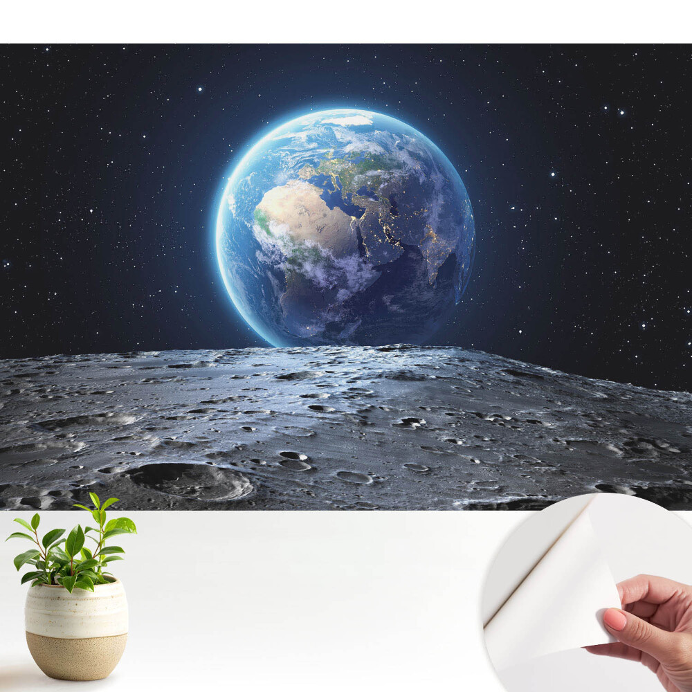 Fototapeta na wymiar do sypialni Rozgwieżdżony widok z Księżyca