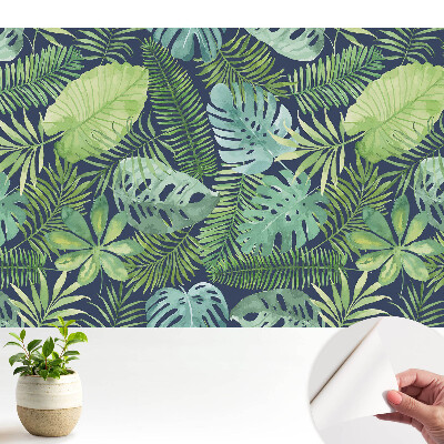 Fototapeta na wymiar do sypialni Liściasty tropikalny wzór pełen zieleni