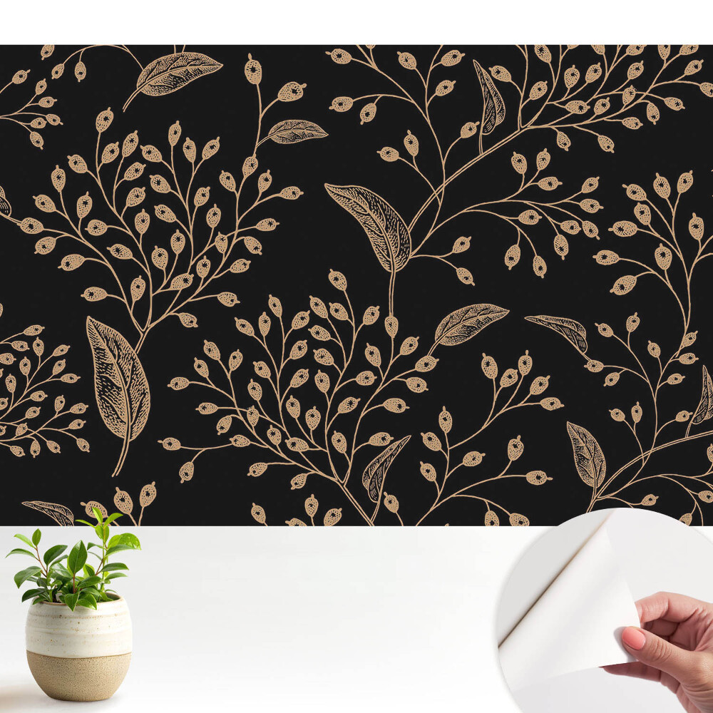 Fototapeta samoprzylepna do salonu Roślinny klasyczny wzór