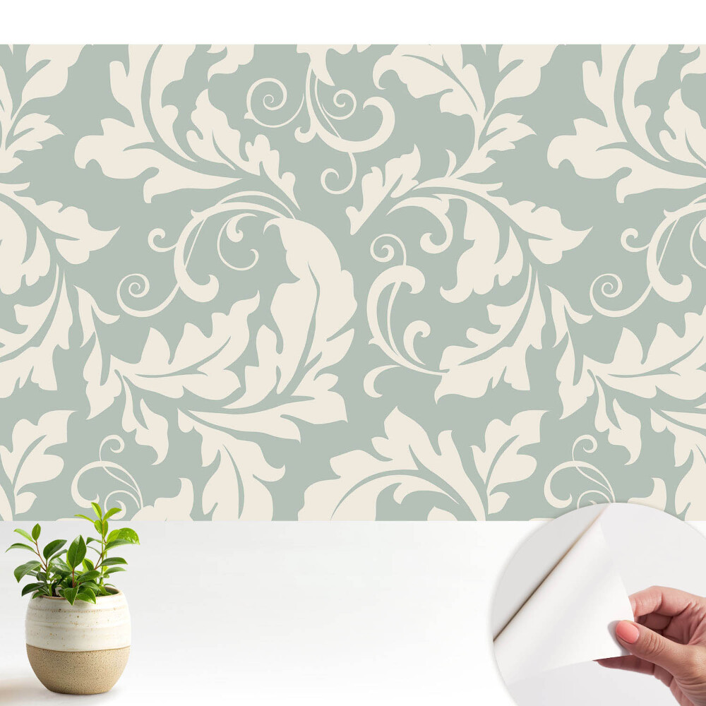 Fototapeta Stylowe liście na jasnym tle