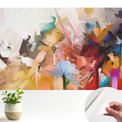 Fototapeta do salonu Abstrakcyjne kwiaty energia kolorów