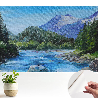 Fototapeta z nadrukiem samoprzylepna Pejzaż z górami