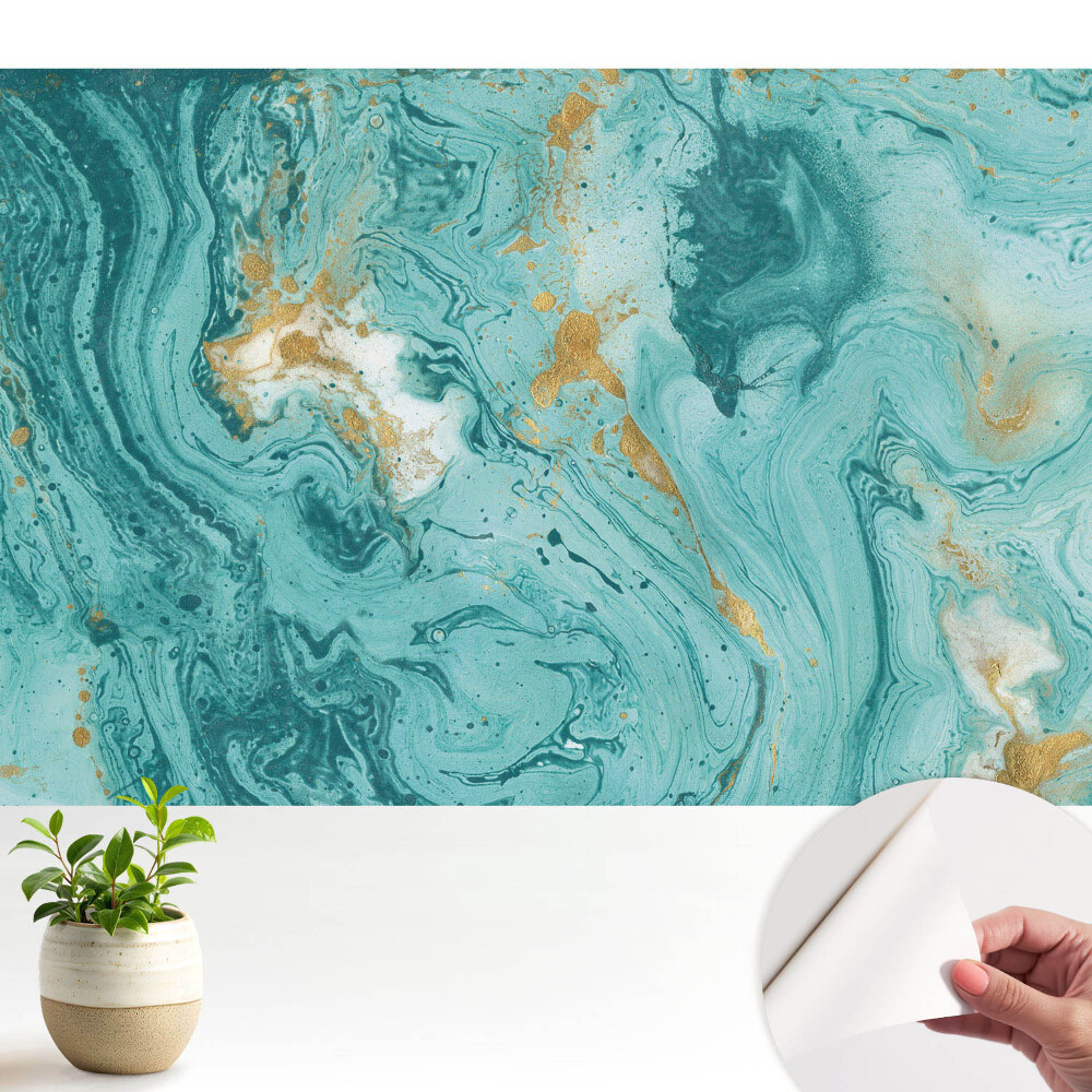 Fototapeta Turkusowe wzory abstrakcyjne elegancja kolorów