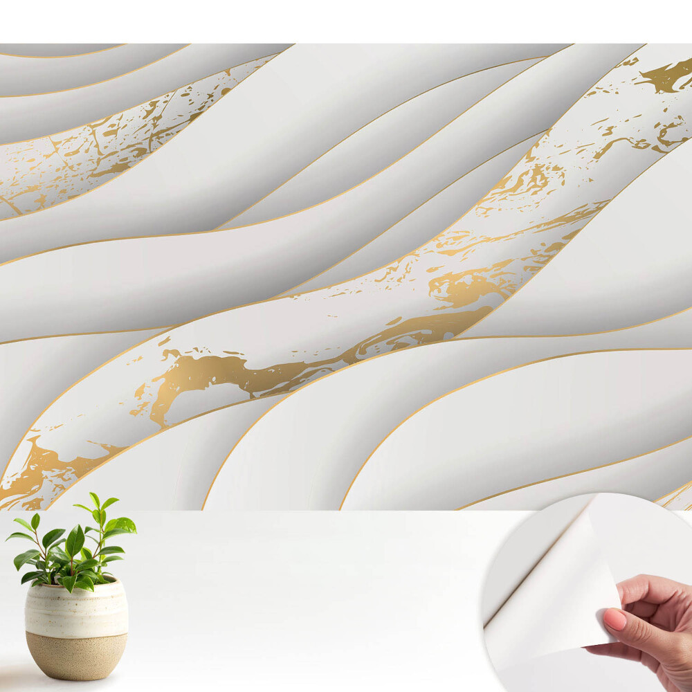 Fototapeta z nadrukiem samoprzylepna Abstrakcyjne fale elegancja