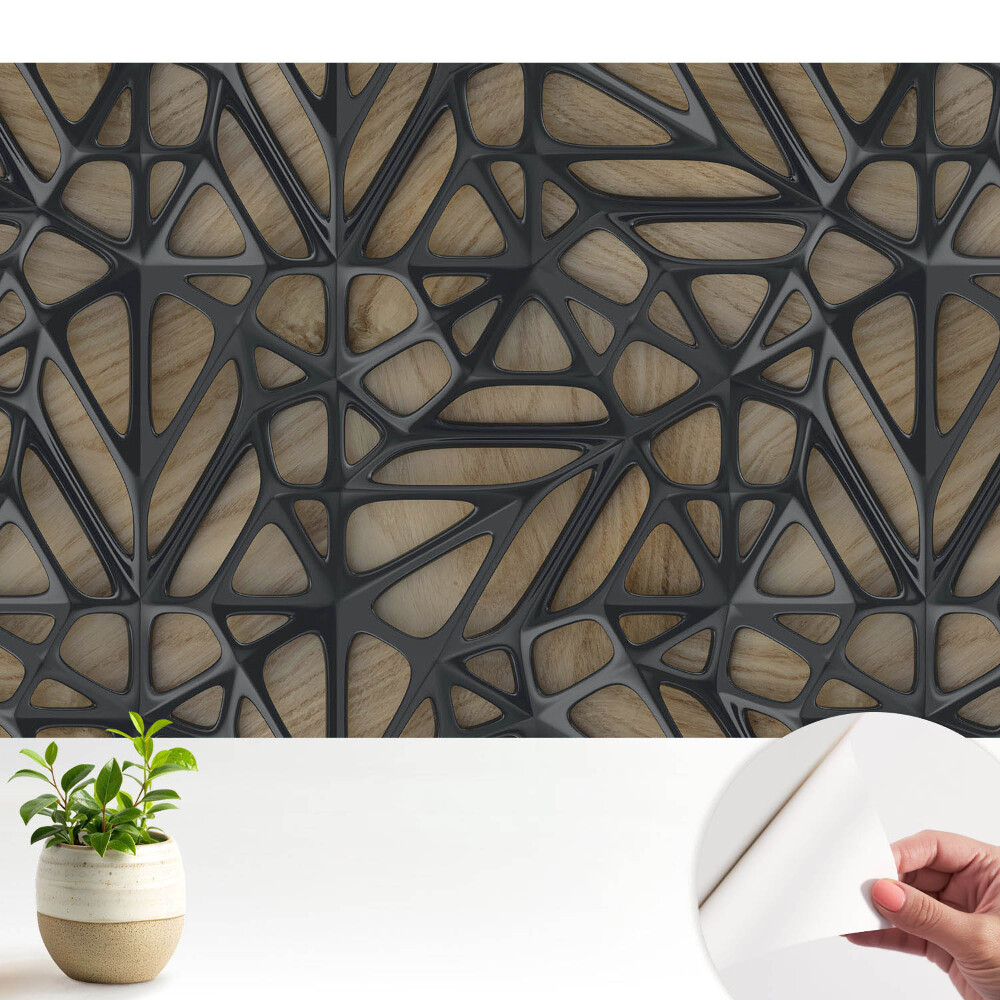 Fototapeta samoprzylepna do salonu Ażurowa dekoracja drewniana nowoczesny design