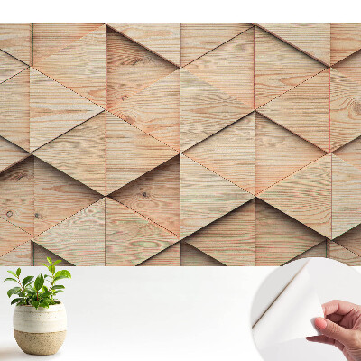 Fototapeta na wymiar do sypialni Drewniane geometryczne panele nowoczesny styl