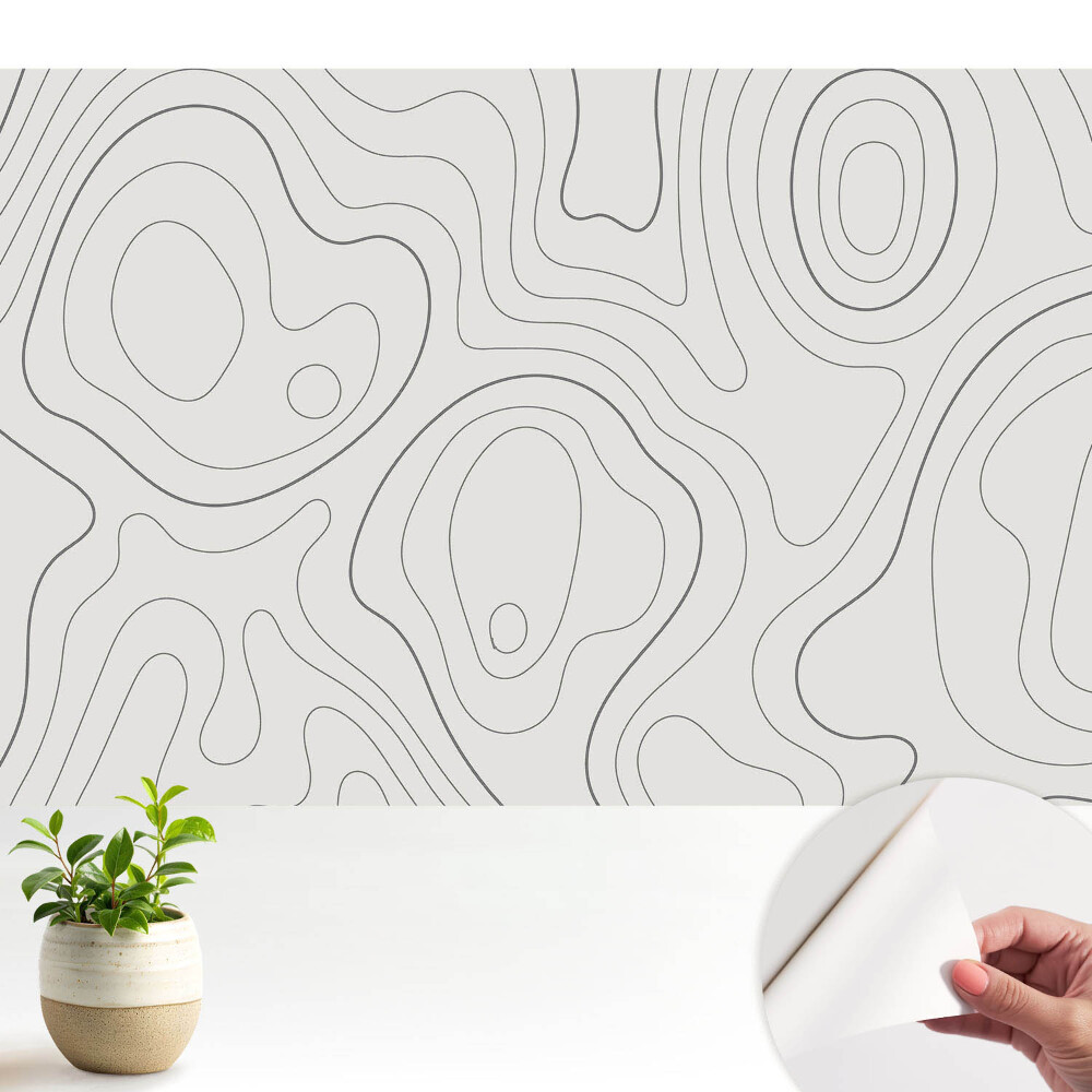 Fototapeta samoprzylepna do salonu Abstrakcyjne fale linie kontury