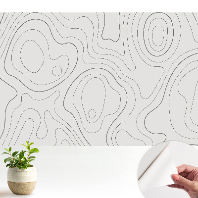 Fototapeta samoprzylepna do salonu Abstrakcyjne fale linie kontury