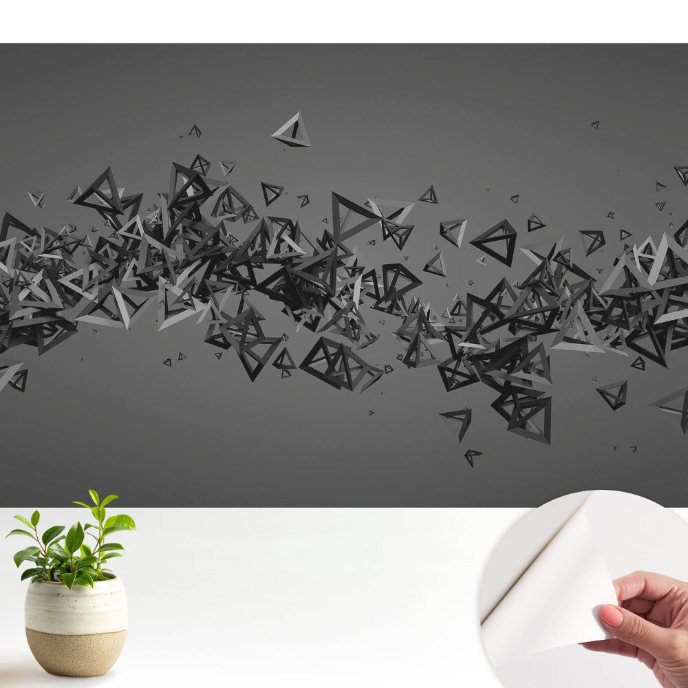 Fototapeta z nadrukiem samoprzylepna Trójwymiarowe trójkąty chaos