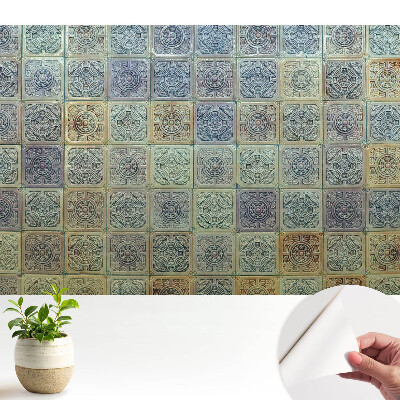 Fototapeta na wymiar do sypialni Eleganckie kafle z geometrycznym wzorem