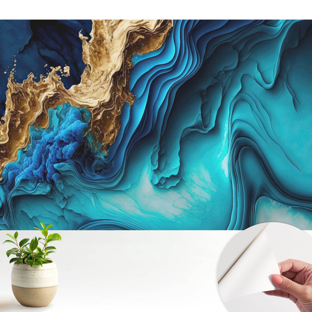 Fototapeta z nadrukiem samoprzylepna Intensywne falowanie kolorów kontrastujących