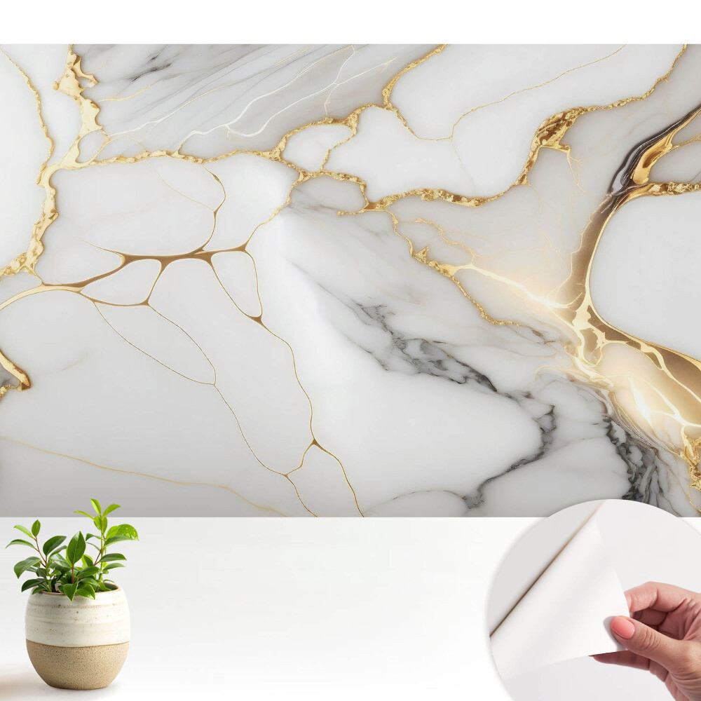 Fototapeta Stylowy marmur z żółtymi akcentami