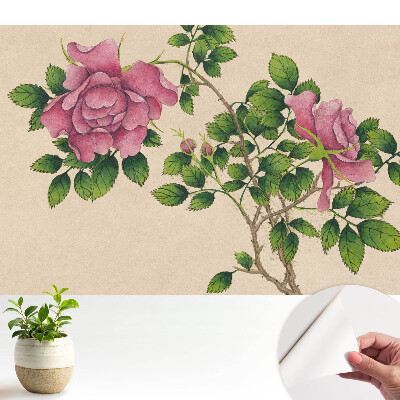 Fototapeta z nadrukiem samoprzylepna Różane piękno w klasycznym stylu