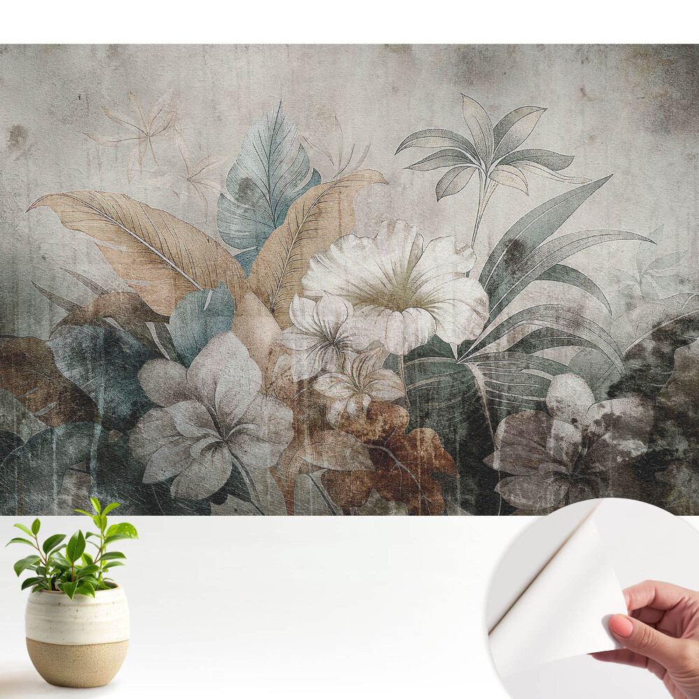 Fototapeta z nadrukiem samoprzylepna Rustykalna kwiatowa kompozycja marzeń