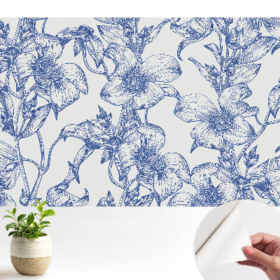 Fototapeta samoprzylepna do salonu Elegancki klasyczny wzór kwiatowy