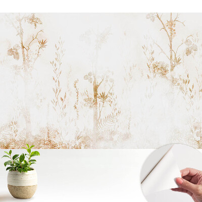 Tapeta fotograficzna samoprzylepna Botaniczne motywy na jasnym tle