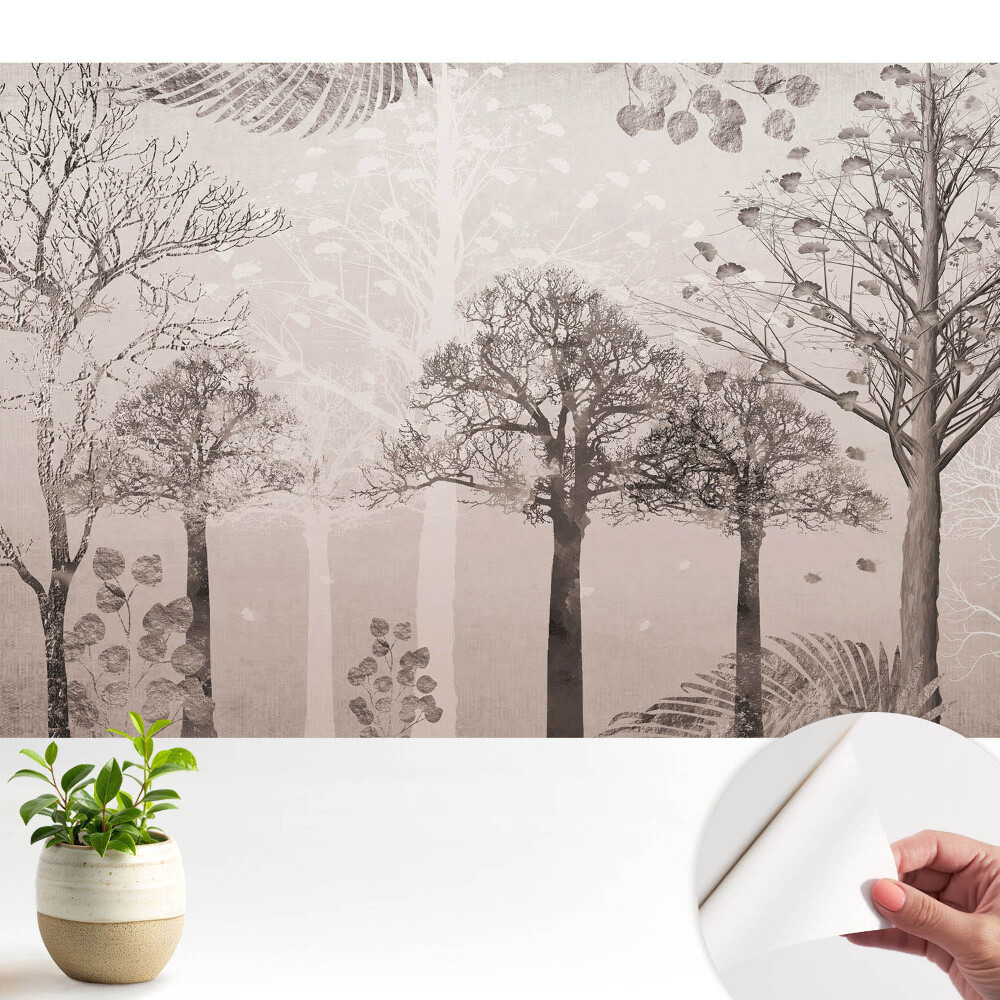 Fototapeta z nadrukiem samoprzylepna Kojący leśny krajobraz