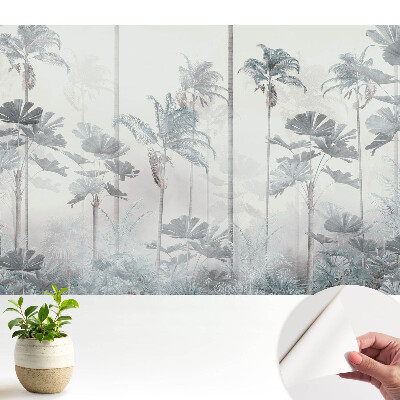 Nowoczesna fototapeta na wymiar Egzotyczne palmy w delikatnej mgle