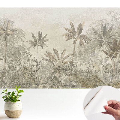 Fototapeta samoprzylepna do salonu Egzotyczne palmy w ciepłych odcieniach