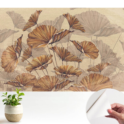 Tapeta fotograficzna samoprzylepna Rustykalne liście w ciepłych barwach