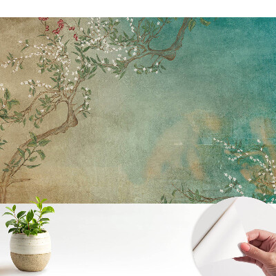 Fototapeta z nadrukiem samoprzylepna Rustykalne gałęzie z kwiatami i jagodami