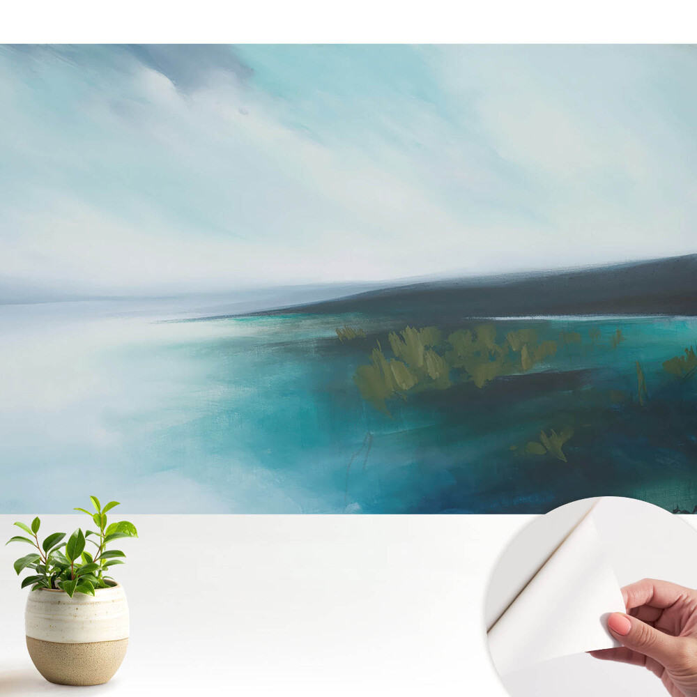 Fototapeta na wymiar do sypialni Abstrakcyjny błękitny pejzaż