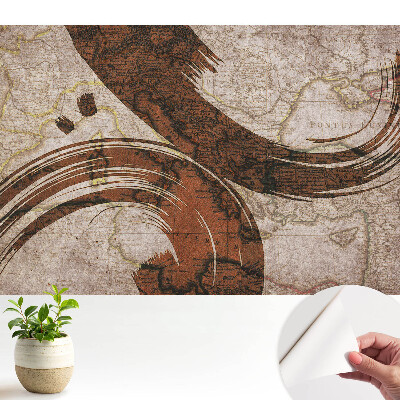 Fototapeta do salonu Stara mapa z abstrakcyjnymi akcentami