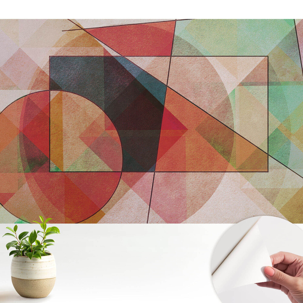 Fototapeta z nadrukiem samoprzylepna Kolorowe formy geometryczne inspirujące