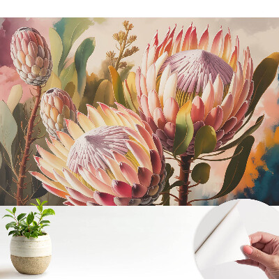 Fototapeta do salonu Kwiaty protei pastelowe kolory elegancja