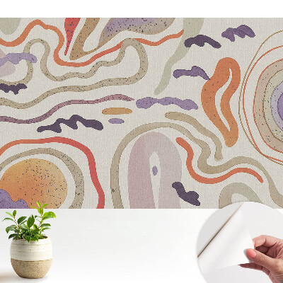 Tapeta fotograficzna samoprzylepna Kolorowe abstrakcyjne linie i kształty